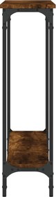 vidaXL Τραπέζι Κονσόλα Καπνιστή Δρυς 100x22,5x75 εκ. Επεξεργ. Ξύλο
