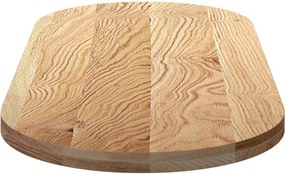 vidaXL Επιτραπέζια επιφάνεια 140x60x4 εκ. από Μασίφ Ξύλο Δρυός Οβάλ
