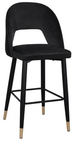 Σκαμπό Bar Harper HM8526.04 Black 50Χ51Χ111Υ εκ. Σετ 2τμχ Velvet, Metal