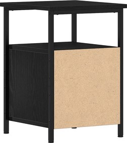 VidaXL Κομοδίνο Μαύρο Δρυς 34x35,5x50 εκ. από Τεχνητό Ξύλο