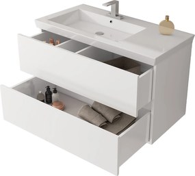 Drop Luxus 100 White Gloss - Βάση Επίπλου Με Νιπτήρα (100x44)