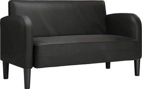 vidaXL καναπές Loveseat Μαύρο 110 cm Faux Leather