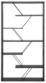 Βιβλιοθήκη Tars ανθρακί-μαύρο 84x24x157εκ