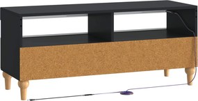 vidaXL Ντουλάπα LED Τηλεόρασης Μαύρο Επεξεργασμένο Ξύλο