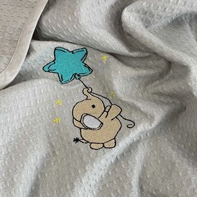 Κουβέρτα Βρεφική Πικέ 8620 Grey Astron Cuddle 80x110cm 100% Cotton