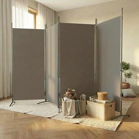 vidaXL Διαχωριστικό Δωματίου με 4 Πάνελ Ανθρακί 346x180 εκ. από Ύφασμα