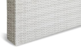 Τραπέζι εξωτερικού χώρου Comfort Garden 1322, 67x85x145cm, Γκρι, Επεξεργασμένο γυαλί, Πλαστικό ψάθινο, Μέταλλο