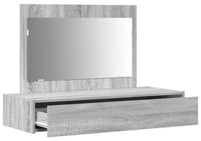 vidaXL Ορθογώνιο Dressing Table Γκρι Sonoma 100x40x70 εκ