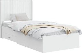 vidaXL Καλάθι με αποθήκη και κεφαλάρι Λευκό 90 x 190 cm