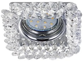 Σποτ Τετράγωνο 10x10cm Χωνευτό Σποτ 1xGU10 Crystal Glass Shade Trio Lighting Dolomite 651800152