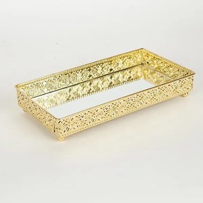 ΔΙΣΚΟΣ ΜΕΤΑΛΛΙΚΟΣ ΜΕ ΚΑΘΡΕΦΤΗ ΧΡΥΣΟΣ 24x12.5x4cm|752-16026