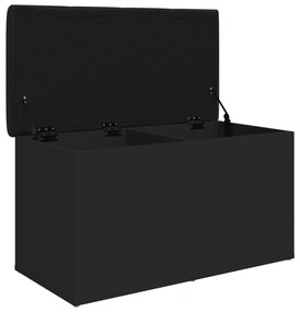 vidaXL Παγκάκι Αποθήκευσης Μαύρο 82x42x45 εκ. από Επεξεργασμένο Ξύλο