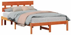 vidaXL Σκελετός Κρεβατιού Καφέ 120 x 200 cm Μασίφ ξύλο πεύκου