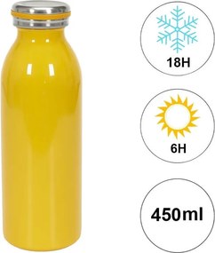 Mπουκάλι Θερμός Cook Concept - 450ml - Κίτρινο