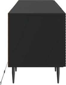 vidaXL Ντουλάπα LED Τηλεόρασης Μαύρο Επεξεργασμένο Ξύλο