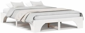 vidaXL Κρεβάτι Λευκό 140x200 cm Μασίφ Ξύλο Πεύκου