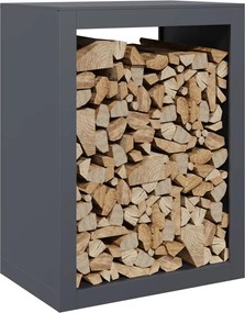 vidaXL Ράφι Καυσόξυλων Ανθρακί 60x40x80 εκ. Ατσάλινο