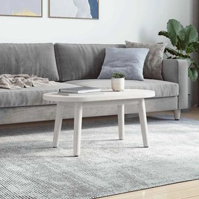 vidaXL Επιφάνεια Τραπεζιού Οβάλ Λευκή 70x35x2,5 εκ. Μασίφ Ξύλο Πεύκου