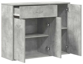 vidaXL Μπουφές Γκρι του Σκυροδέματος 88 x 30 x 70 εκ. από Επεξ. Ξύλο