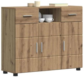 vidaXL Πλαϊνό γραφείο με συρτάρι artisan δρυς 88.5 x 30.5 x 73 εκ