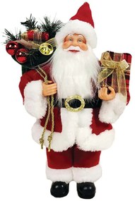 Χριστουγεννιάτικη Διακοσμητική Φιγούρα Άγιος Βασίλης TM-89012D-40 40cm Red-White