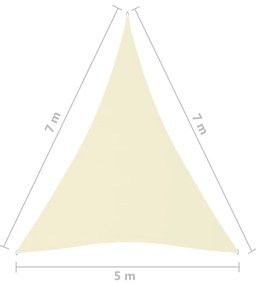 ΠΑΝΙ ΣΚΙΑΣΗΣ ΤΡΙΓΩΝΟ ΚΡΕΜ 5 X 7 X 7 Μ. ΑΠΟ ΎΦΑΣΜΑ OXFORD 135237