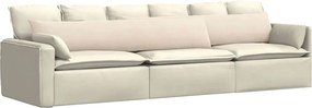 vidaXL Μαξιλάρι Καναπέ 2 pcs Μπεζ 200 x 40 εκ. ύφασμα