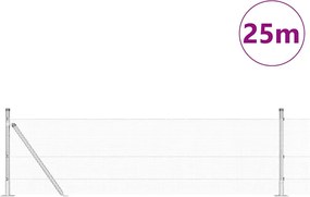 vidaXL Στύλος Περιφράξεων Γκρι 25 x 0,4 μ (12 x 12 mm δικτύωση)