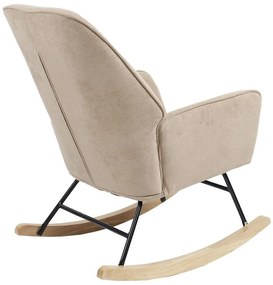 Πολυθρόνα Exultant κουνιστή ύφασμα μπεζ-φυσικό 75x68x95εκ 75x68x95 εκ.