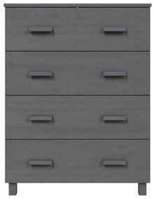 vidaXL Συρταριέρα HAMAR Σκ.. Γκρι 79x40x103,5εκ. από Μασίφ Ξύλο Πεύκου