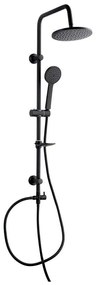 Κολόνα Σταθερού Ντους Magda C6064Bl Black Mat Karag Steel,Abs