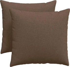vidaXL Μαξιλάρι Καναπέ 2 pcs Καφέ 50 x 50 cm ύφασμα