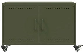 vidaXL Τραπεζάκι Σαλονιού Πράσινο Λαδί 68x50x43,5 εκ. από Ατσάλι