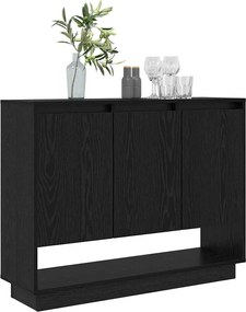 vidaXL Πλαϊνό γραφείο Μαύρη Οξυά 97 x 29 x 75 εκ. Επεξεργασμένο ξύλο