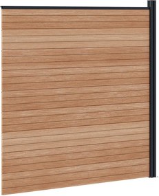 vidaXL Σετ Φράχτη 175 x 186 εκ WPC και Αλουμίνιο Καφέ