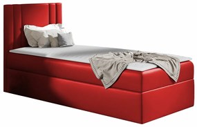 Κρεβάτι continental Baltimore 179, Μονόκλινο, Continental, Κόκκινο, 80x200, Οικολογικό δέρμα, Τάβλες για Κρεβάτι, 82x208x103cm, 61 kg, Στρώμα: Ναι