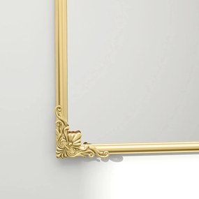 HOMCOM Επιτοίχιος Καθρέφτης, κομψός, 60x3x87cm, Χρυσός τόνος