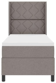 vidaXL Κρεβάτι με ελατήρια με στρώμα Taupe 80 x 200 cm ύφασμα