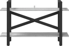 vidaXL Ράφι Βιβλίων Γκρίζο Σονομα 100 x 33,5 x 64 εκ