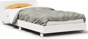 vidaXL Σκελετός Κρεβατιού Χωρίς Στρώμα Λευκό 100x200 εκ. Μασίφ Πεύκο