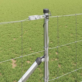 vidaXL Συρματόπλεγμα με ακίδες 25 x 1 m Γαλβανισμένος Χάλυβας Ασημί