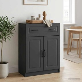 vidaXL Πλαϊνό γραφείο Μαύρο 66 x 34,5 x 87 εκ. Επεξεργασμένο Ξύλο