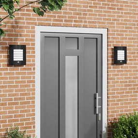 Εξωτερικά Φωτιστικά Τοίχου 2 pcs Μαύρο 23.5 x 10.5 x 26 εκ