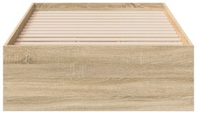 vidaXL Κρεβάτι Sonoma Oak 90x190 εκ Επεξεργασμένο Ξύλο