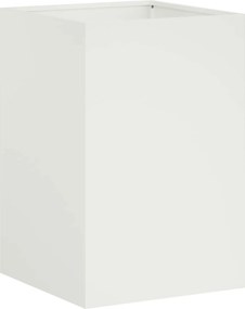 vidaXL Γλάστρα Κήπου Λευκό 40 x 40 x 60 cm Ψυχρής έλασης χάλυβας