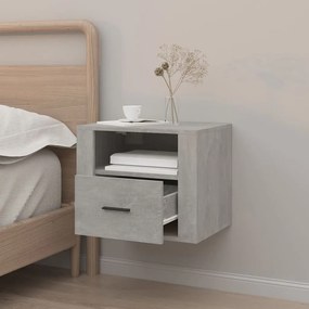 vidaXL Κομοδίνο Επιτοίχιο Γκρι Σκυροδέματος 50x36x40 εκ.