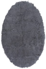 Οβάλ Χαλί Διαδρόμου (60x100) Βιοκαρπέτ Flokati 59 Grey