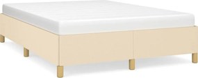 vidaXL Σκελετός Κρεβατιού Χωρίς Στρώμα Κρεμ 140x200 εκ.Υφασμάτινο