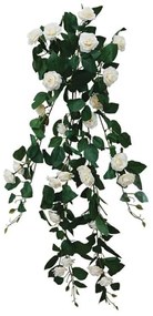 Τεχνητό Κρεμαστό Φυτό Τριανταφυλλιά 00-00-18119-2 90cm Green-Ecru Marhome Συνθετικό Υλικό