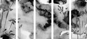 Πίνακας 5 μερών του ιαπωνικού ουρανού σε ασπρόμαυρο - 200x100